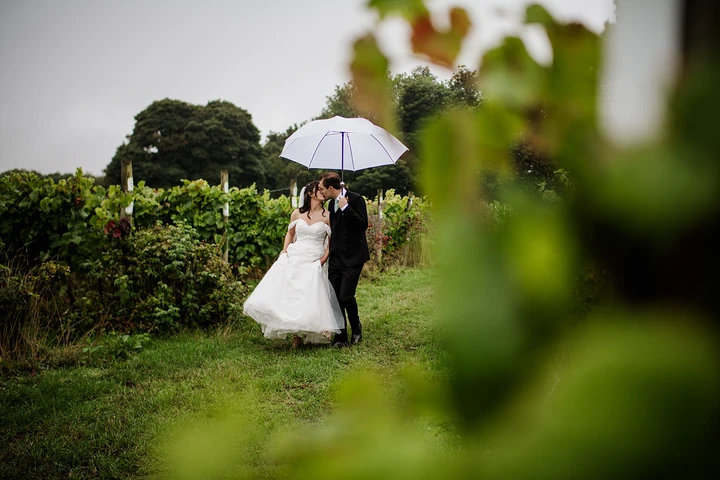 Eve and Sam on their wedding day